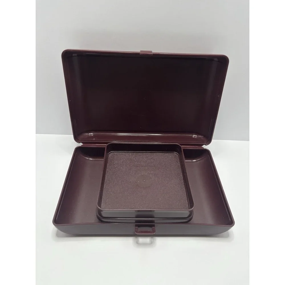 VTG Tupperware Brown Personal Travel Makeup Case Tuppercraft Personal‎ Valet